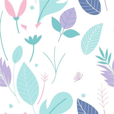 Pastels botanical seamless pattern vector art and illustration ...