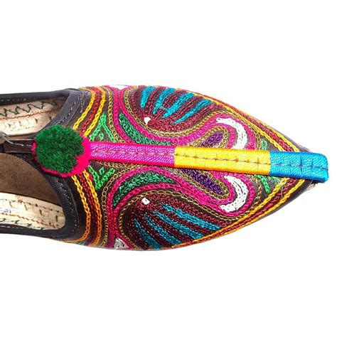 Buy Peacock Embroidary Women's Jodhpuri Leather Jutti | Shop Online ...