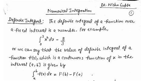 Numerical Integration Techniques: Definite Integrals & Quadrature (MATH ...