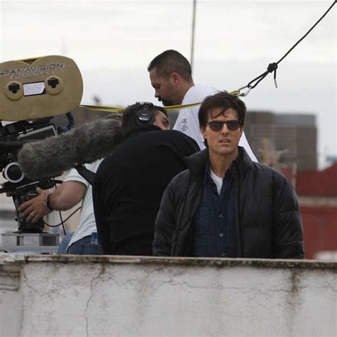 Tom Cruise on the sets of his film Knight and Day.