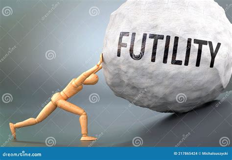 Futility and Painful Human Condition, Pictured As a Wooden Human Figure ...