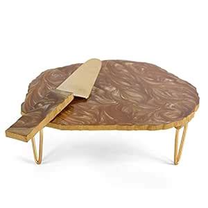 DIVINE HOME Resin Non Revolving Cake Stand for Birthday, Wedding ...