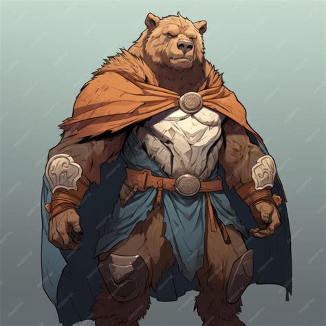 Premium Photo | Anthropomorphic Rust Bear God Dnd 5e Illustration In ...