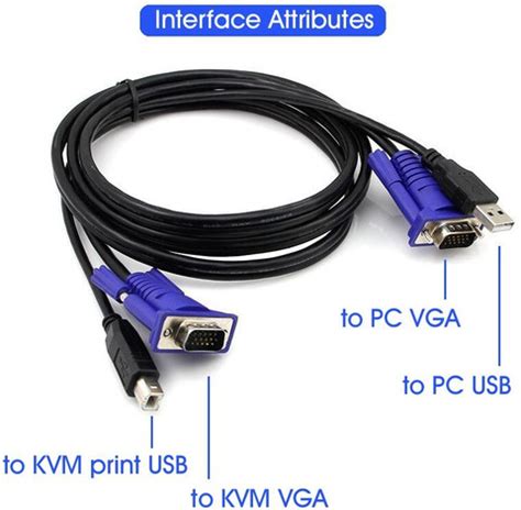 ANDTRONICS 4 Port USB 2.0 KVM Switch Box With 4 KVM Cables to Control ...