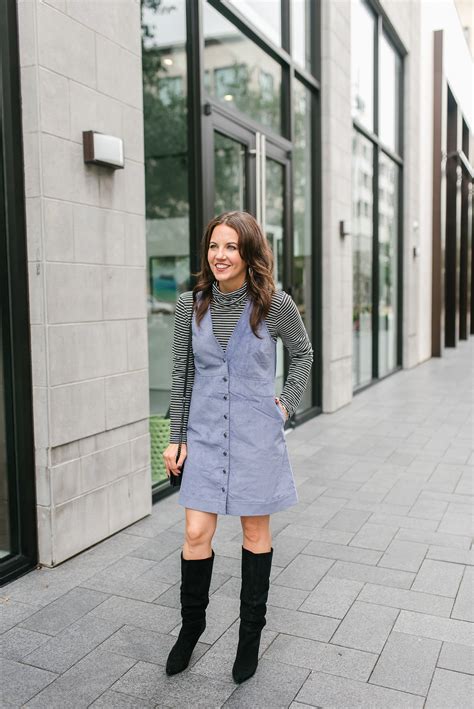 Corduroy Jumper Dress | Lady in Violet | Petite Fashion Blogger |Lady ...