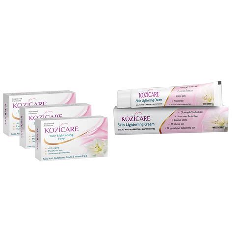 Kozicare Skin Lightening Kit - (3 Soaps & 1 Cream) Price, Uses, Side ...