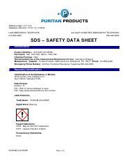 Sodium Chloride: Safety Data Sheet and Handling Precautions | Course Hero