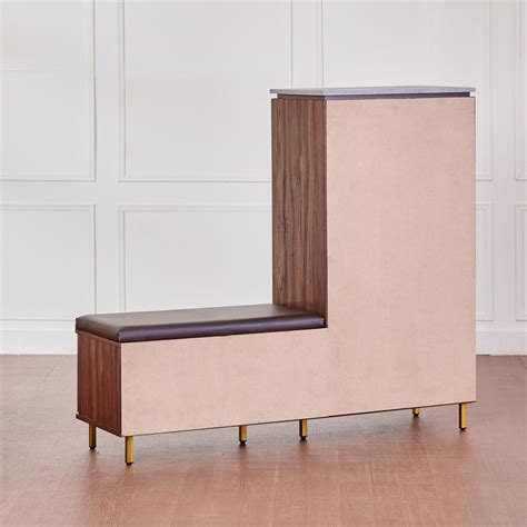 Buy Roger 18 Pairs Shoe Cabinet with Cushion Seat - Brown from Home ...