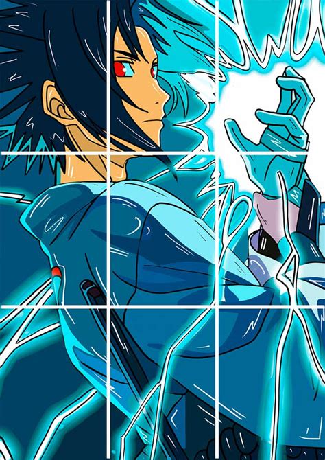 Sasuke Uchiha Naruto Shippuden- Anime Block Kit Posters – froheyo