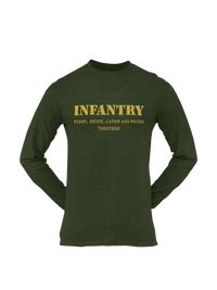 Men's Army Full Sleeve T-shirt | Infantry | Fight, Drink, Laugh and ...