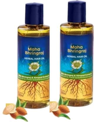 Mahabhringraj MAHABHRINGRAJOIL On & On Hair Oil Pack of 2 (200 ML Each ...