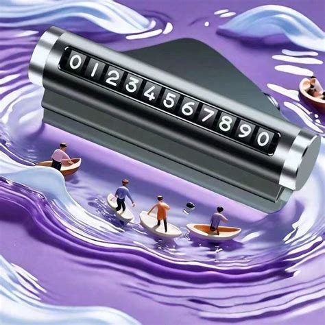 Random Color Metal Roll-Up Temporary Car Parking Number Plate, High-End ...