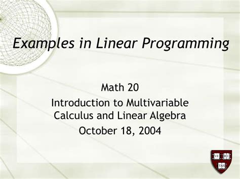 Image result for Linear Programming Real-World Examples