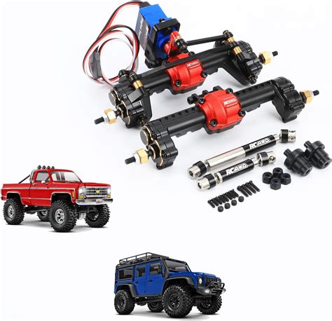 Amazon.com: RCAWD TRX4M Diff Locker & Differential Portal Axles Front Rear Set Converted ...