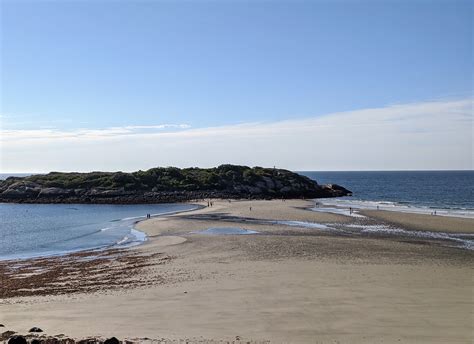 Good Harbor Beach low tide Salt Island tombolo Gloucester Mass_20200821 ...
