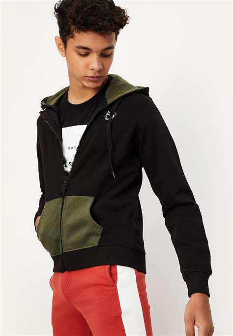 Buy Boys Colourblocked Hooded Sweatshirt Online at just Rs. 999.0 ...