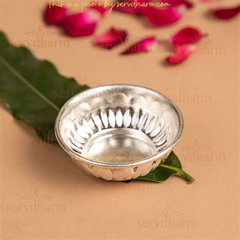 Intricately Designed Silver Plated Pooja Thali Set | 825 g – ServDharm