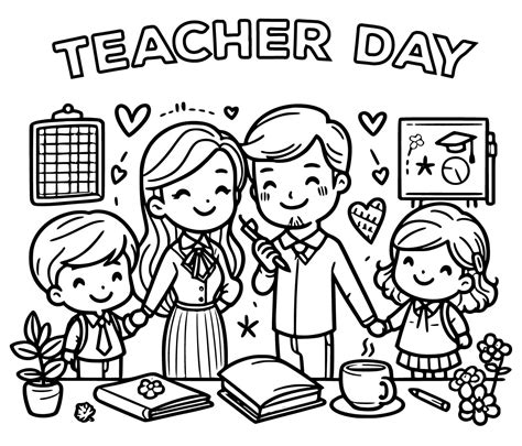 Teachers' Day coloring pages - ColoringLib
