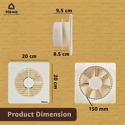 Hewa Onyx 6 inch Ventilation fan 150 mm Exhaust Fan Price in India ...