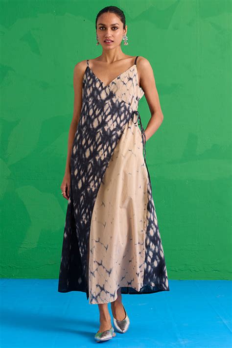 Okhai "Quartzite" Tie-Dye Pure Cotton Wrap Dress – Okhaistore