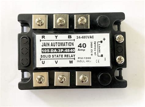 SOLID STATE RELAY SSR DC TO AC 16 AMP SINGLE PHASE INPUT 4-32 VDC AND ...