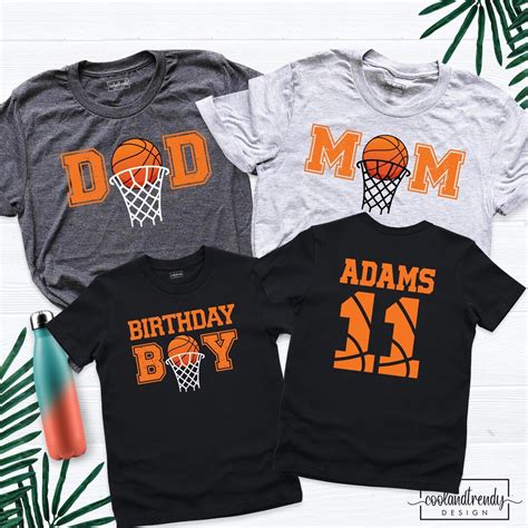 Basketball Birthday Boy Shirt, Family Matching Birthday Party Tee ...