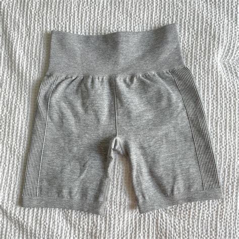 GREY WORKOUT SHORTS Super cute grey workout shorts... - Depop