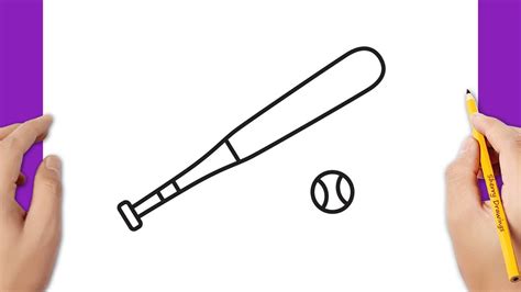 How To Draw A Baseball Bat Easy Step By Step