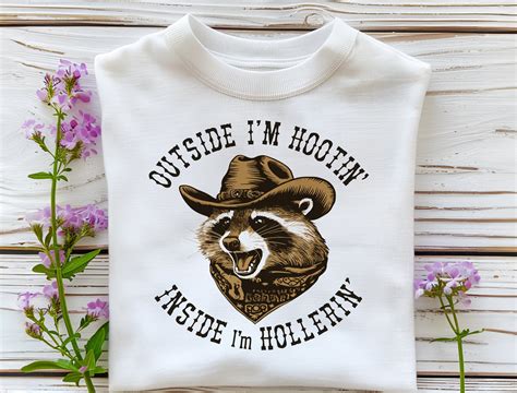 Funny Cowboy Raccoon Png, Hootin' Holler Gráfico por DeeNaenon ...