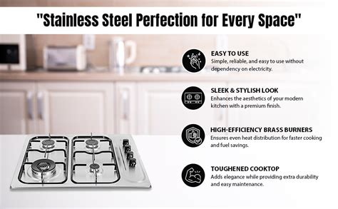 Faber FH 40 AMD Hob Stainless Steel Top 4 Italian Burners