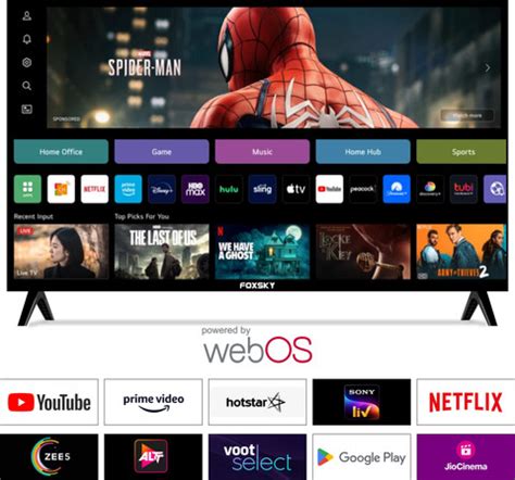 Foxsky 109 cm (43 inch) Ultra HD (4K) Mini LED Smart WebOS TV 2026 ...