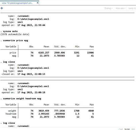 Image result for Log File Stata