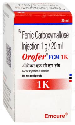 Orofer Fcm 1k Injection 20 ML | Order Orofer Fcm 1k Injection 20 ML ...
