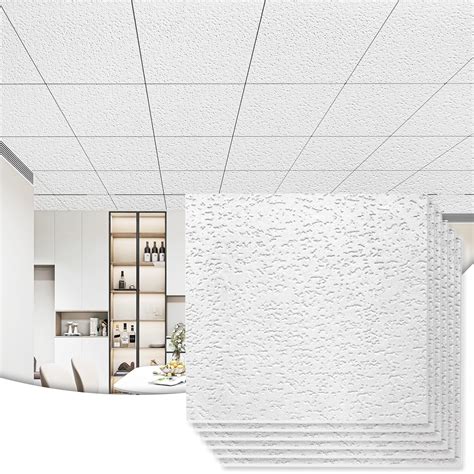 Art3d 12 Pack Stucco Texture Drop Ceiling Tiles 2x2 Ft | Desertcart New ...