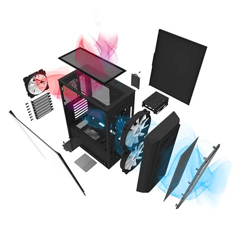 Montech E-ATX ATX Gamging PC Case w/ 3pc ARGB Fans & | Ubuy India