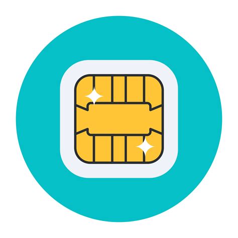 Sim card vector in editable flat style, subscriber identification ...