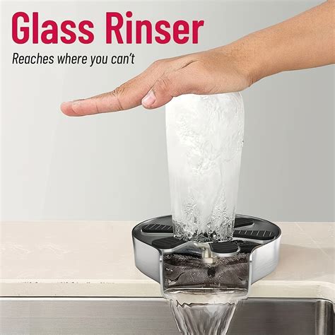 Stainless Steel Glass Rinser Cup Washer for Kitchen Sink – CRAZE