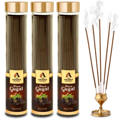 The Aroma Factory Organic Pure Gugal Agarbatti for Pooja, No Charcoal ...