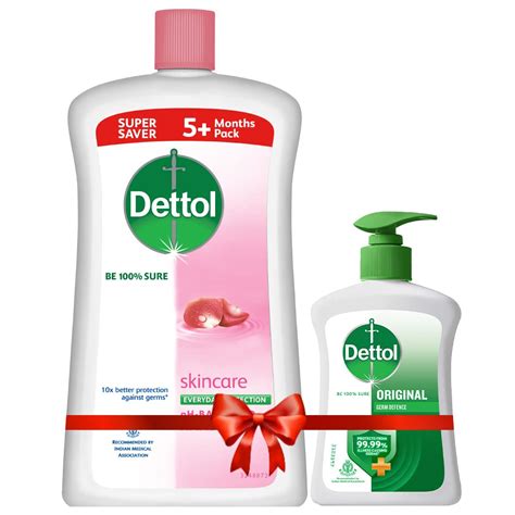 Dettol pH-Balanced Liquid Handwash Refill Jar, Skincare- 900ml + Dettol ...