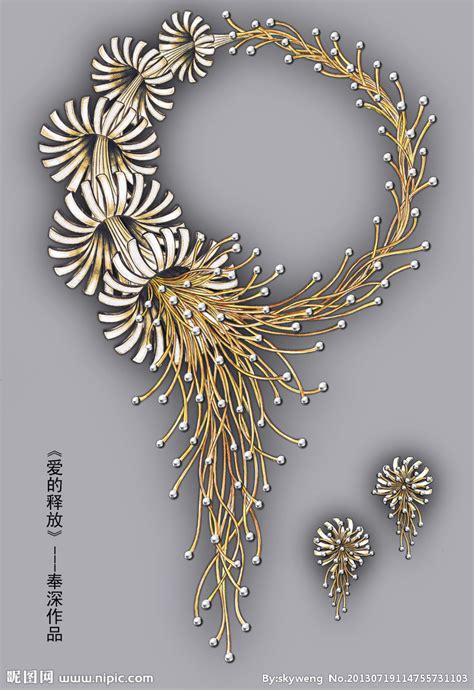 珠宝设计手绘设计图__绘画书法_文化艺术_设计图库_昵图网nipic.com