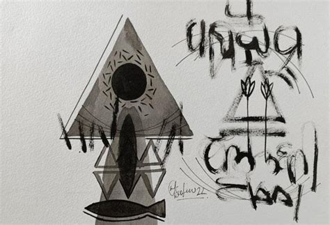 "Untitled 203": Grey Acrylic Painting by Narendra Jatav | ArtZolo.com