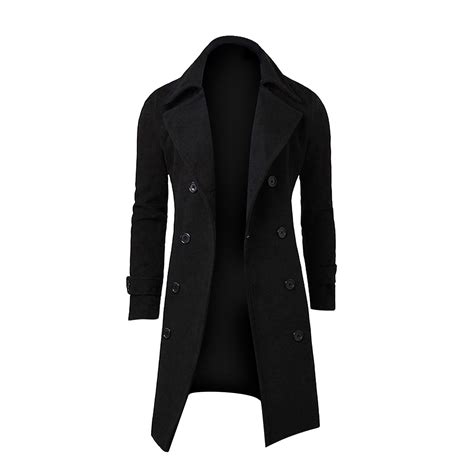 bnaln Men Long Coat Sales Pea Coats Clearance Winter Warm Dress Jackets ...