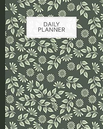 Daily Planner: To Do List Notebook, Classy Leaf Flower Pattern Green ...