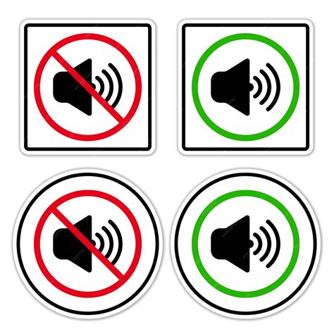 Geen lawaai geluid uit mute zone gebied verboden teken symbool ...
