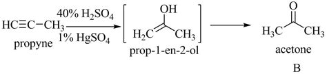 CH3-C ≡ch in presence of hgso4 and h2so4 - Brainly.in