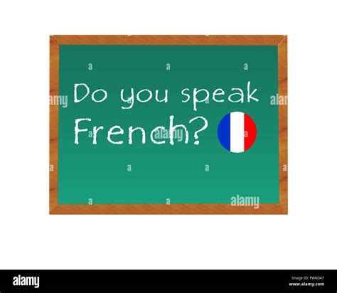 Blackboard with the text Do you speak French Stock Photo - Alamy