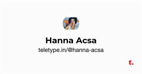 Hanna Acsa — Teletype