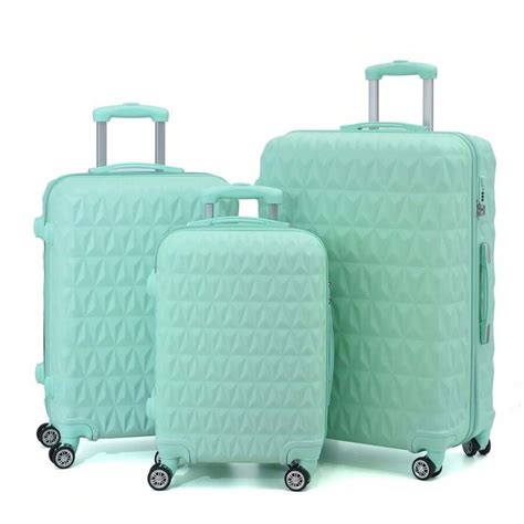 Hard Shell Trolley Suitcase 4 Wheel Spinner Lightweight Luggage Travel ...