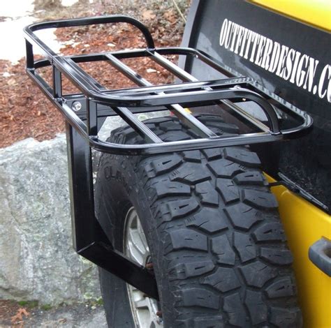 Rear Spare Tire Cargo Basket For 2021-2025 Ford Bronco (2/4 Door) – Bolt-On Luggage Carrier, Steel Construction