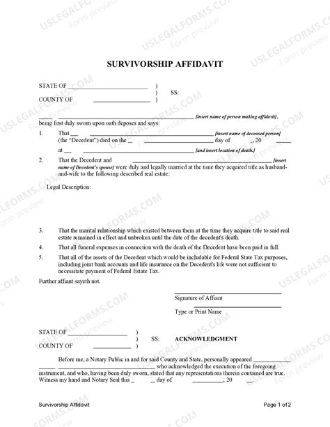 Joint Tenants With Right Of Survivorship Deed Form | US Legal Forms
